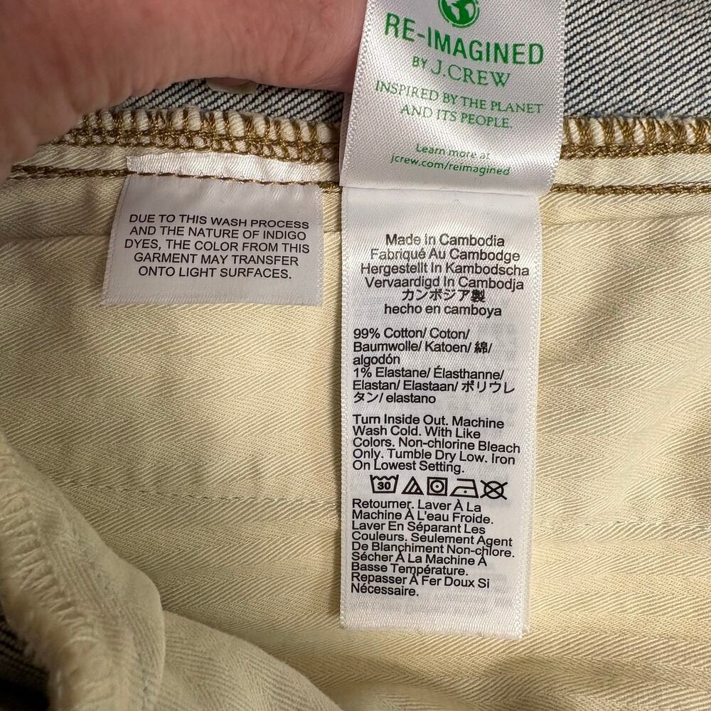 J.CREW '96 Slim Wide Frayed Hem Trouser Jeans | 28 - Picture 7 of 7